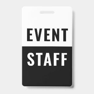 Badge d'identification du personnel de l'événement