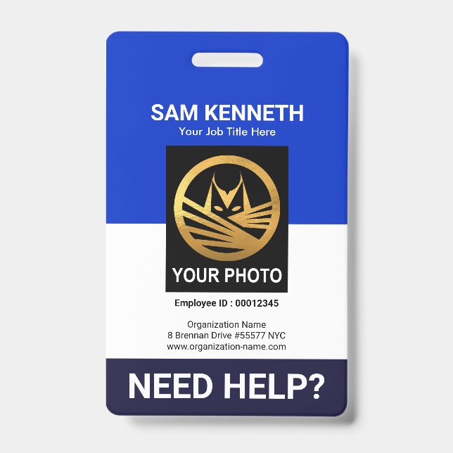 Badge d'identification du personnel médical à colo (Avant)