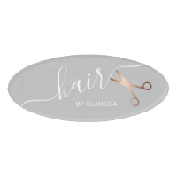 Elégant ciseaux d'or rose moderne coiffeur