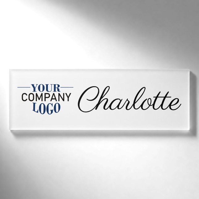 Badge D'identification Élégant logo personnalisé de l'entreprise ou de l' (Devant)