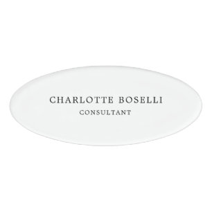 Badge D'identification Élégant minimaliste professionnel classique