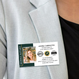 Badge D'identification Élégant Notaire Agent de signature de prêt public 