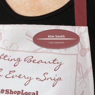 Badge D'identification Elégant professionnel Smoky Topaz Expertise & Oval