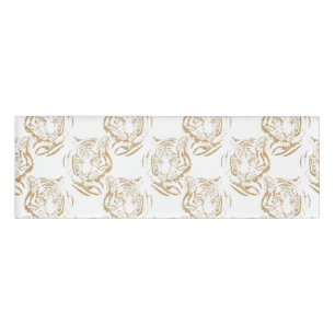 Badge D'identification Elégant tigre de Parties scintillant d'or Imprimer