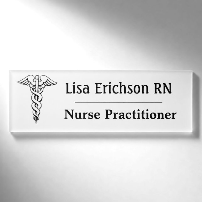 Badge D'identification Étiquette de nom de praticienne d'infirmière (Devant)