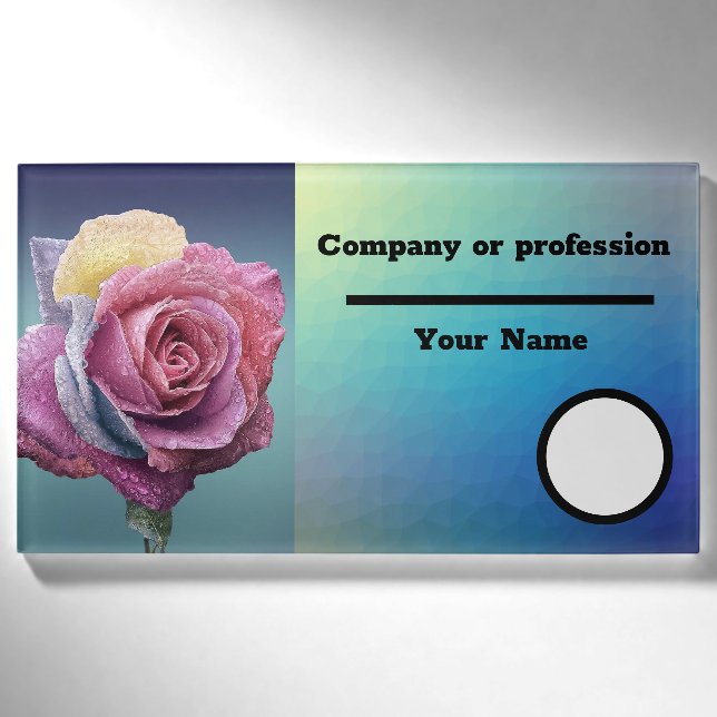 Badge D'identification étiquette de nom de profession classique (Devant)