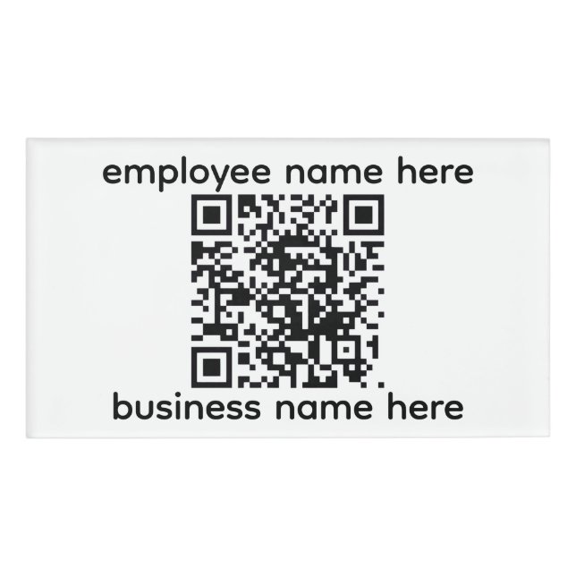 Badge D'identification Étiquette de nom QR (Devant)