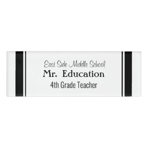 Badge D'identification Étiquette magnétique à bord noir HAMbWG