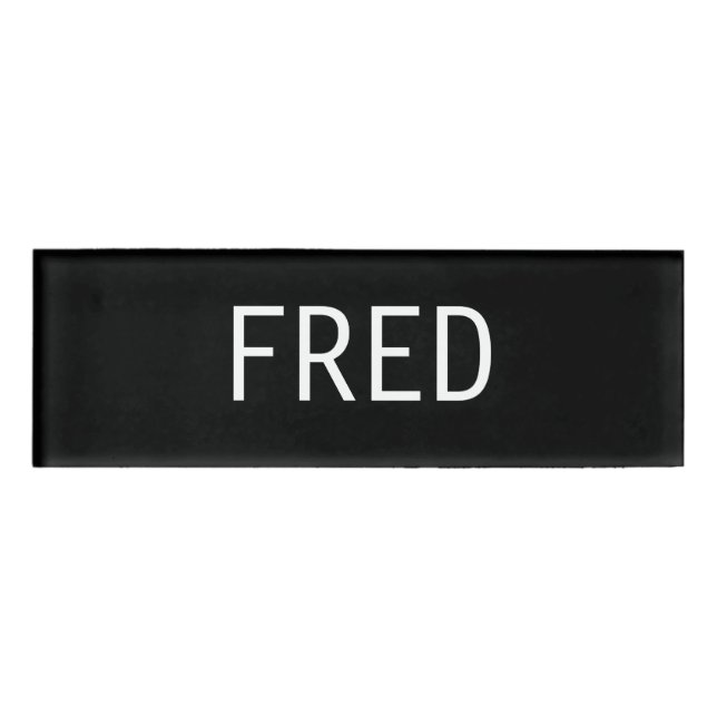Badge D'identification Étiquette nommée de Fred (Devant)