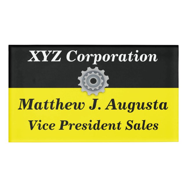 Badge D'identification Étiquette nommée personnalisée avec le dos (Devant)