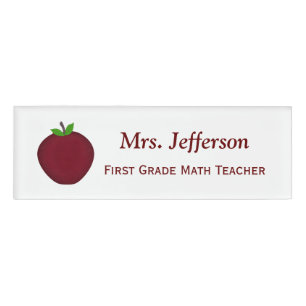 Badge D'identification Étiquette nommée personnalisée de professeurs
