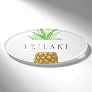 Badge D'identification Étiquette nommée personnalisée par île d'ananas