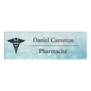 Badge D'identification Étiquette personnalisée de nom de pharmacien