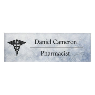 Badge D'identification Étiquette personnalisée de nom de pharmacien