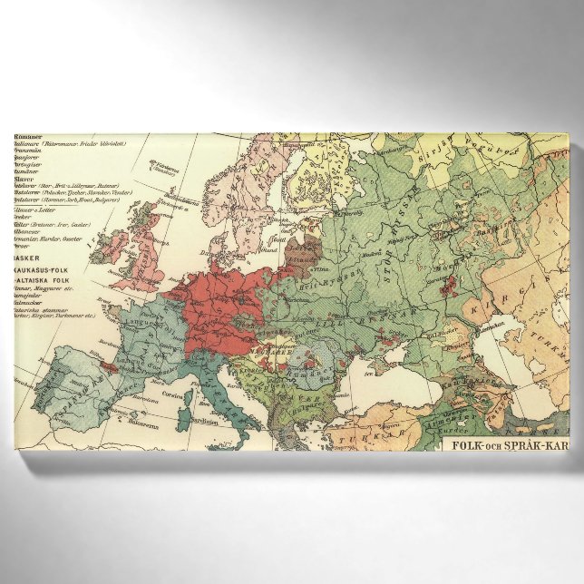 Badge D'identification Europe Carte Pays Antique Mondiale (Devant)