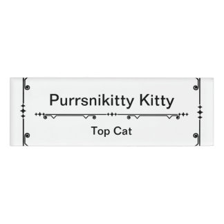 Badge D'identification Fée de tournesol et chat cosmique