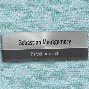 Badge D'identification Flare métallique professionnelle en acier inoxydab