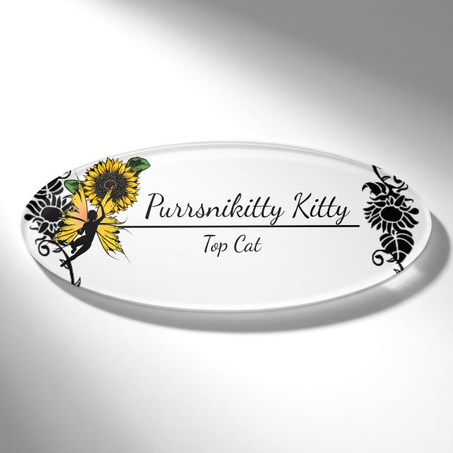 Badge D'identification Fleur de tournesol (Devant)