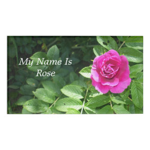 Badge D'identification Fleur rose
