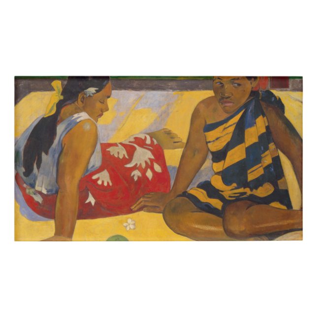 Badge D'identification Gauguin Polynésie Française Tahiti Femmes Peinture (Devant)