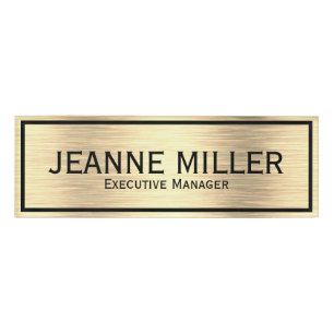 Badge D'identification Gestionnaire exécutif élégant