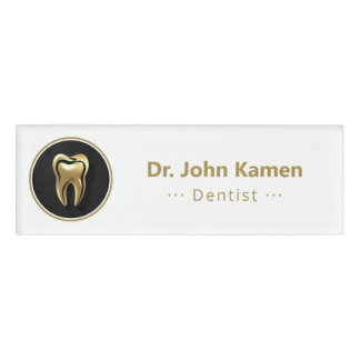 Badge D'identification Gold Dentist | Dents chanceux