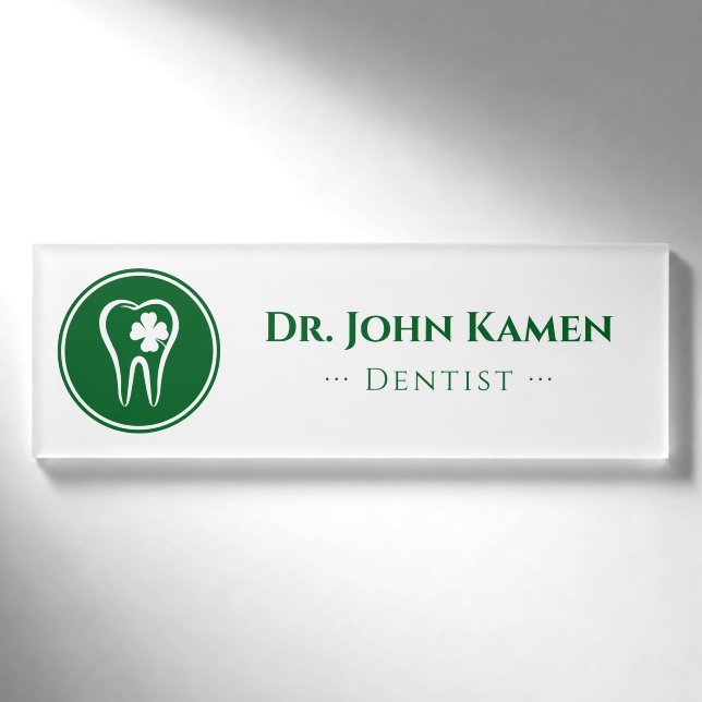 Badge D'identification Gold Dentist | Dents chanceux (Devant)