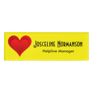 Badge D'identification Gradients RED LOVE HEART + votre backgr. & idées
