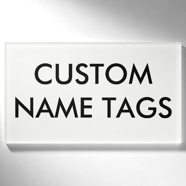 Badge D'identification Grand modèle nommé de blanc d'étiquette (Devant)