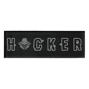 Badge D'identification Gray Casquette Hacker - Type 3a