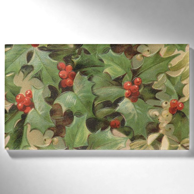 Badge D'identification Holly Tree Noël Vintage (Devant)