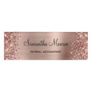 Badge D'identification Huile d'or Rose