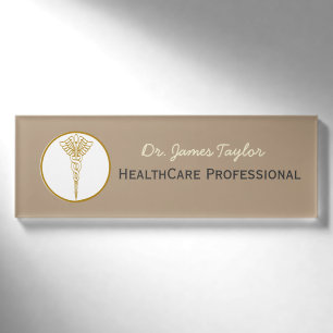 Badge D'identification Illustration Caduceus Docteur en santé Employé