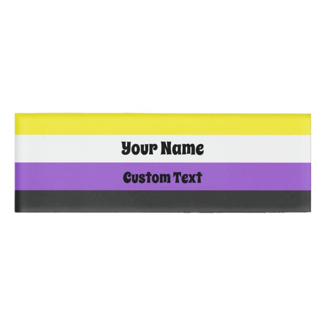 Badge D'identification Indicateur de fierté non binaire (Devant)