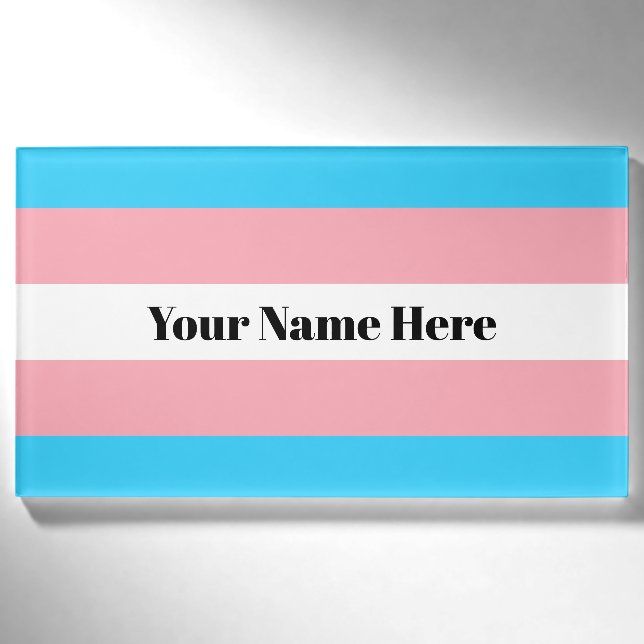 Badge D'identification Indicateur transgenre personnalisé (Devant)