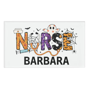 Badge D'identification Infirmière Halloween Personnalisée