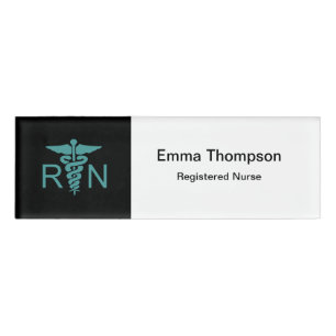 Badge D'identification Infirmière inscrite Moderne Simple Médicale