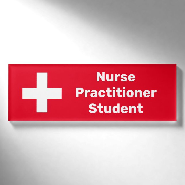 Badge D'identification Infirmière Praticien Étudiant Personnalisé (Devant)
