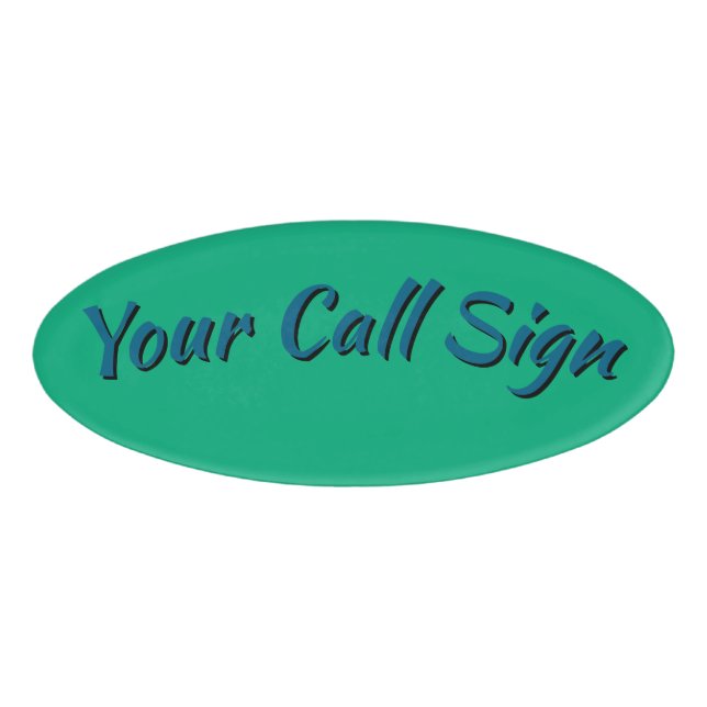 Badge D'identification Insigne de nom de l'indicatif d'appel (Devant)