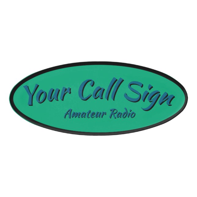 Badge D'identification Insigne de nom de l'indicatif d'appel (Devant)