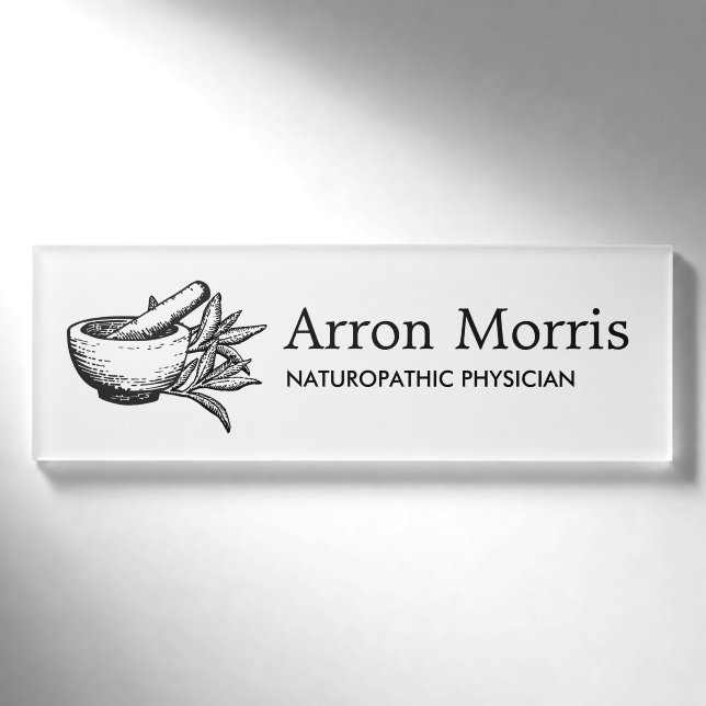 Badge D'identification Insigne de nom Naturopath (Devant)