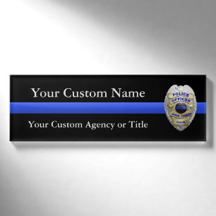 Badge D'identification Insigne de police de la Ligne Bleue Mince