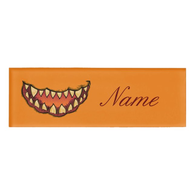 Badge D'identification Jack olantern Grimace Gap Tooth Thunder_Cove (Devant)
