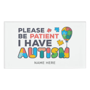 Badge D'identification J'Ai Autisme ID Vibrant Personnalisé