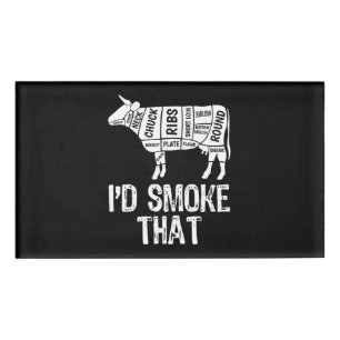 Badge D'identification J'Ai Fumé Que Vache BBQ Fumer Grillation Barbecue