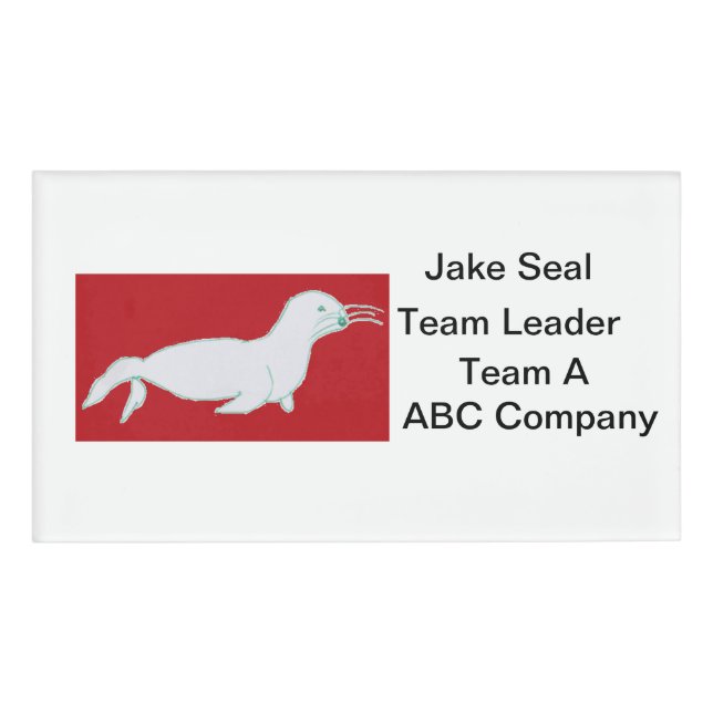 Badge D'identification Jake Seal Name Tag (Devant)