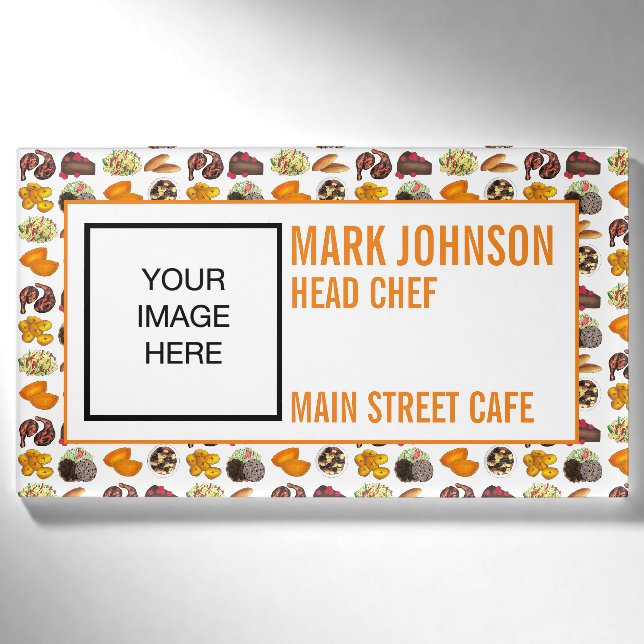 Badge D'identification Jamaican Foods Caribbean Restaurant Chef Server (Devant)