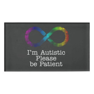 Badge D'identification Je suis autiste, s'il vous plaît, soyez patient