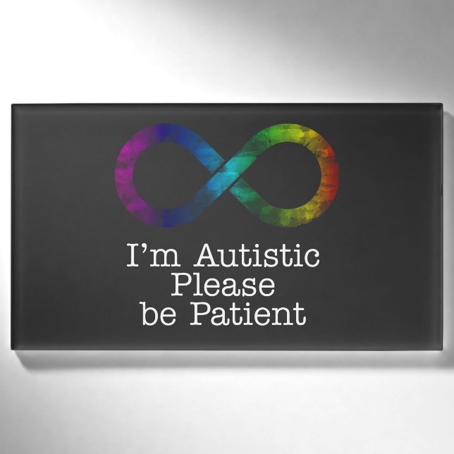 Badge D'identification Je suis autiste, s'il vous plaît, soyez patient (Devant)