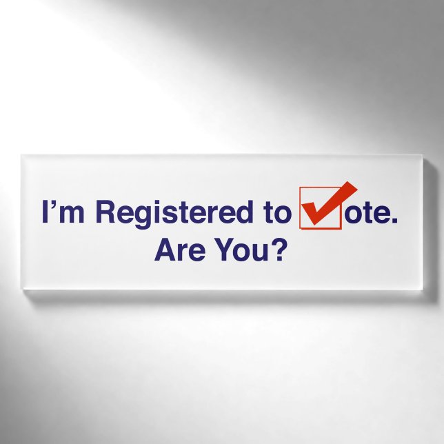 Badge D'identification Je suis inscrit au vote 2024 (Devant)